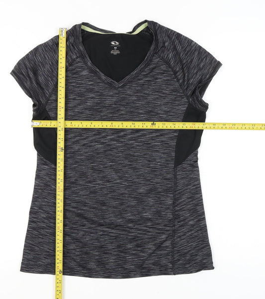 Athletic Works Womens Black Size 12 Jersey Active T-Shirt V-Neck