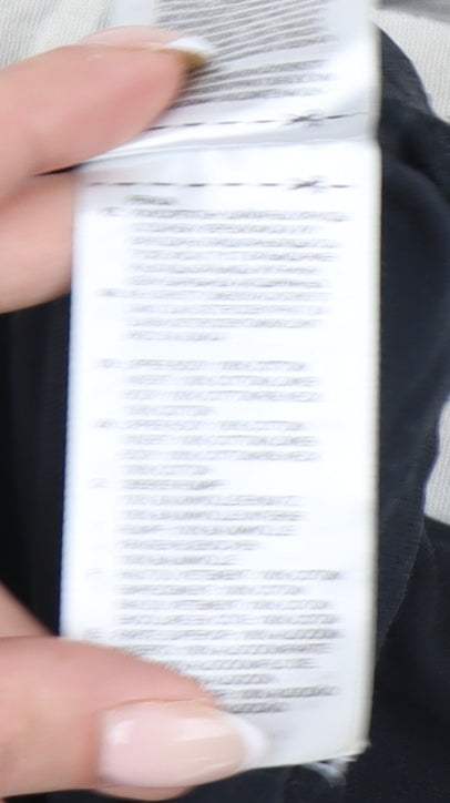 Adidas Boys White Grey Black T-Shirt 13-14 Years Colourblock Logo Top