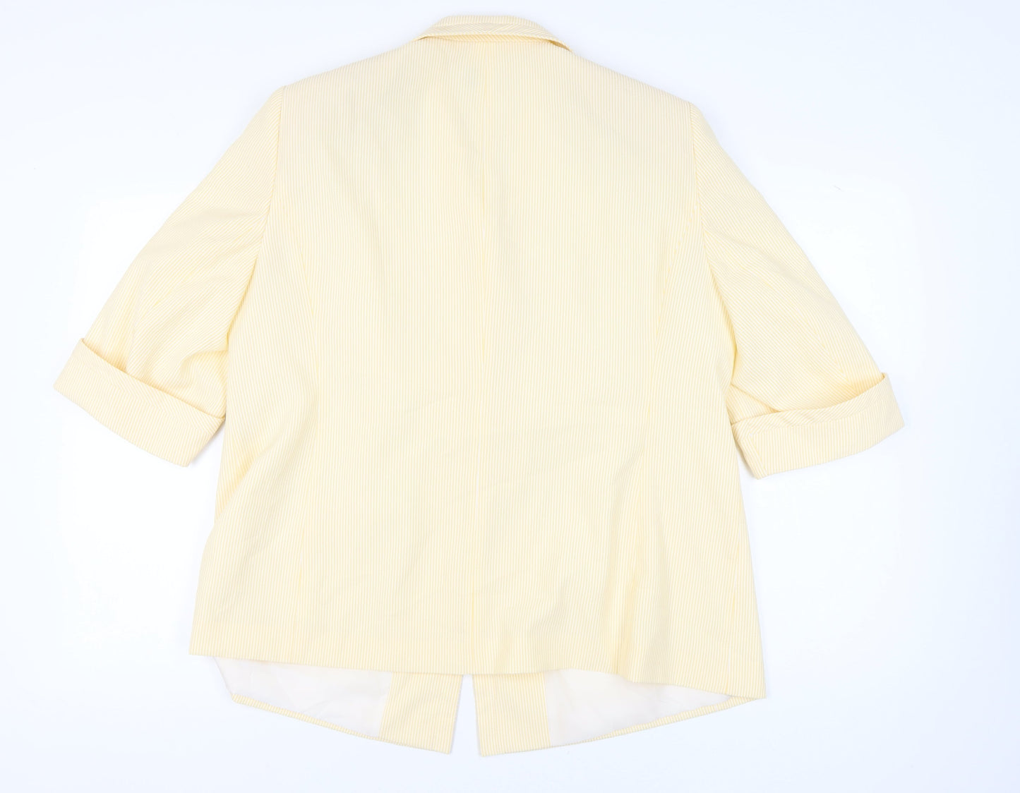 Gray & Osbourn Women’s Yellow Pinstripe Blazer Jacket Size 24