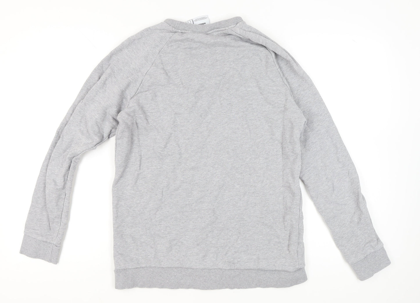 Adidas Men’s Grey Trefoil Crew Sweatshirt M Pullover Logo Sportswear