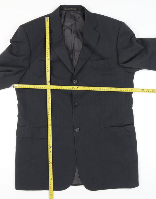 Marks and Spencer Men’s Graphite 42L Wool Blend Blazer Jacket