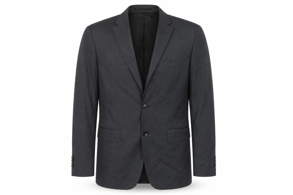 Mens 38 Chest Regular HUGO BOSS Grey Two-Button Blazer