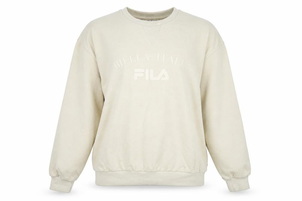 Womens UK S Regular FILA Beige Pullover Sweatshirt