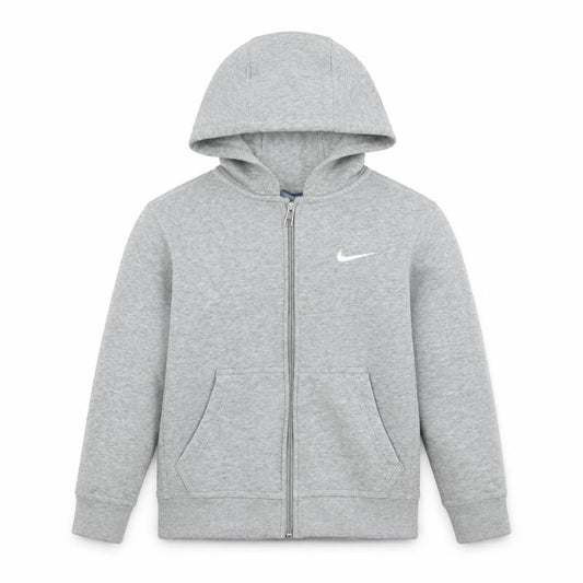 Nike Boys Grey Full Zip Hoodie 8-10 Years Regular Fit Sportswear