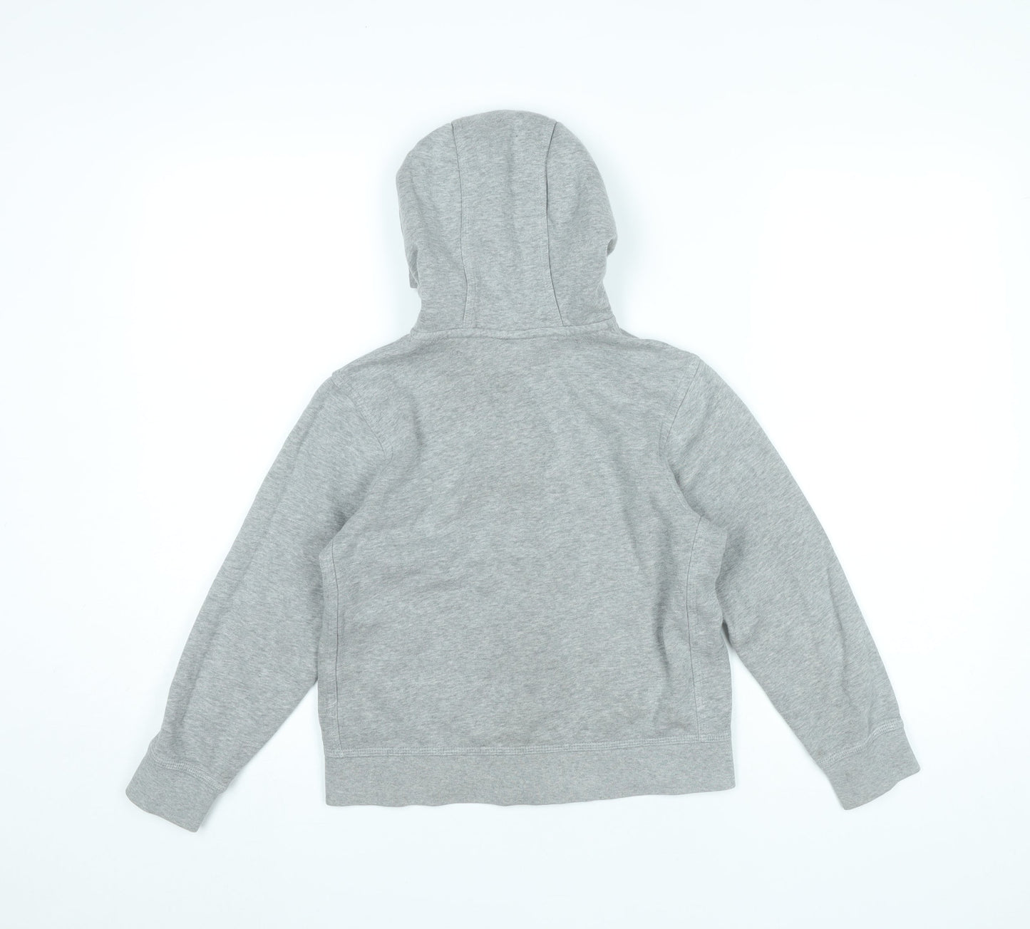 Nike Boys Grey Full Zip Hoodie 8-10 Years Regular Fit Sportswear