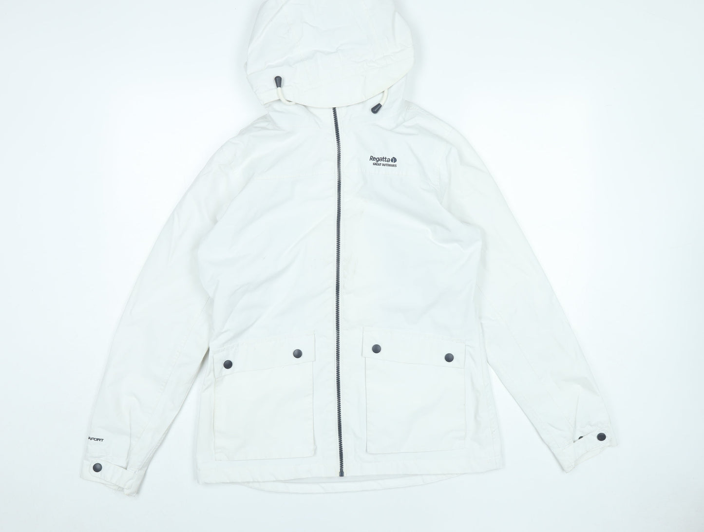 Regatta Women White UK 12 Waterproof Rain Coat Jacket Hooded