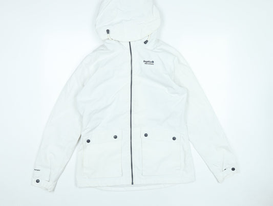 Regatta Women White UK 12 Waterproof Rain Coat Jacket Hooded