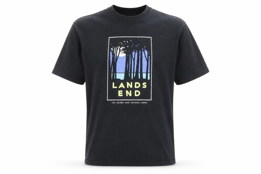 Hanes Men’s Black Graphic T-Shirt Small Nature Outdoor Vintage