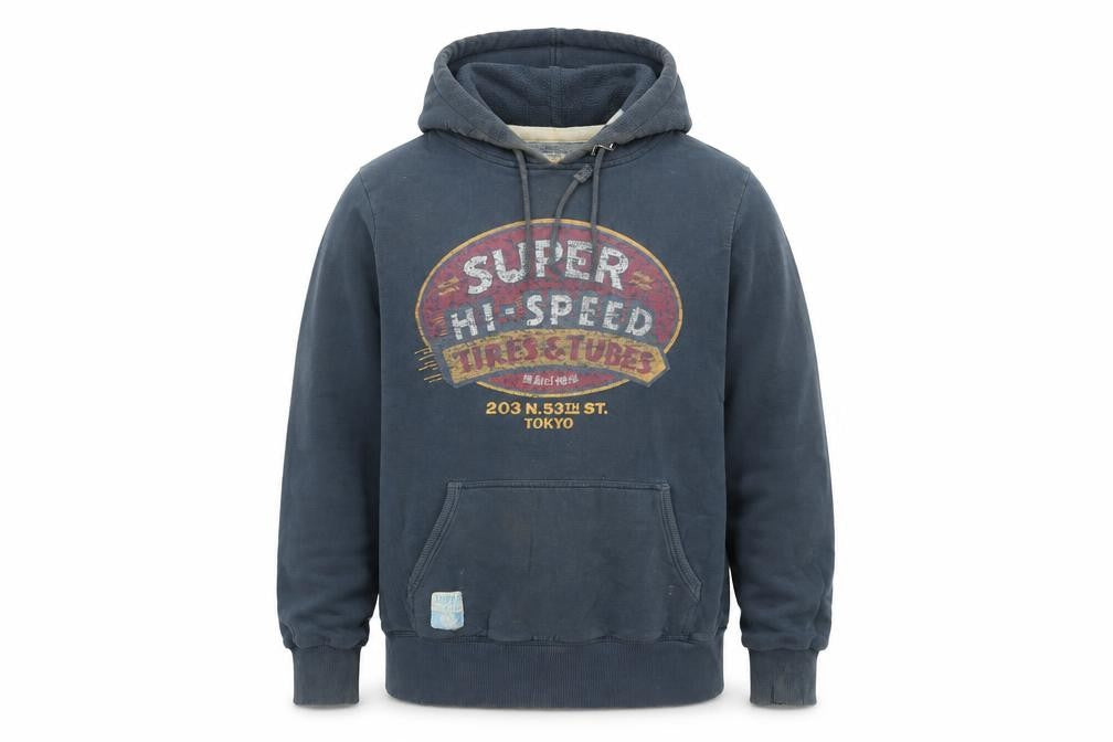 Mens UK M Regular Superdry Blue Pullover Hoodie