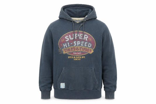 Mens UK M Regular Superdry Blue Pullover Hoodie