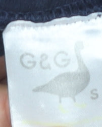 G&G Women’s Black Pullover Hoodie Small Logo Cotton Blend