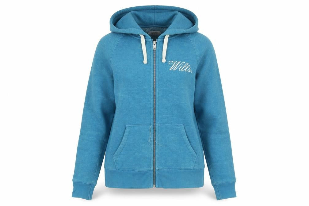 Womens UK 8 Regular Jack Wills Blue Full Zip Hoodie
