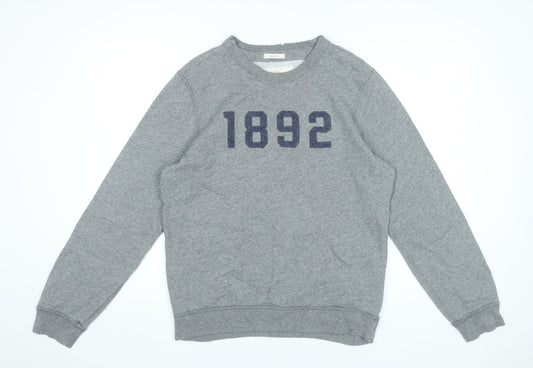 Abercrombie & Fitch Men Grey M Pullover Sweatshirt 1892 Logo