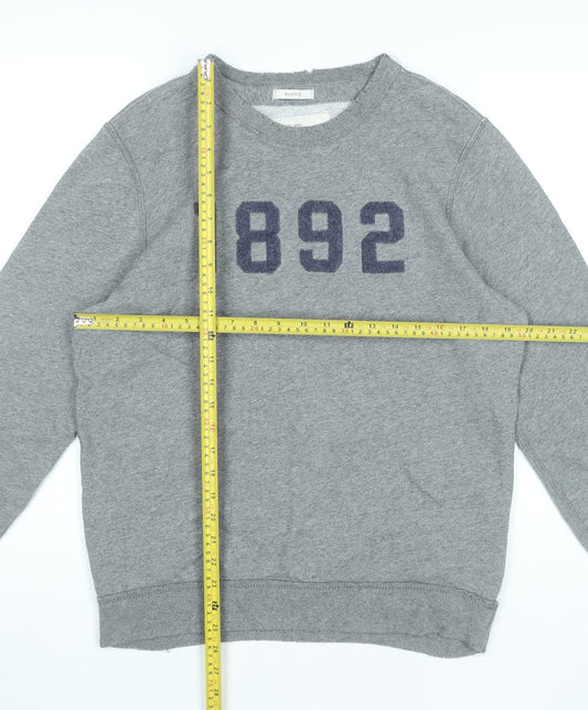 Abercrombie & Fitch Men Grey M Pullover Sweatshirt 1892 Logo