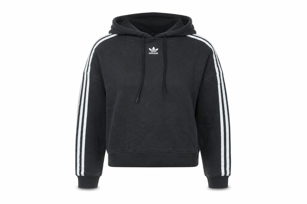 Womens UK 10 Regular adidas Black Pullover Hoodie