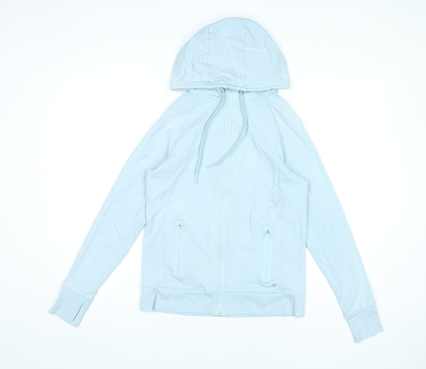 Marks and Spencer Women’s Blue Size 8 Full Zip Hoodie Cotton