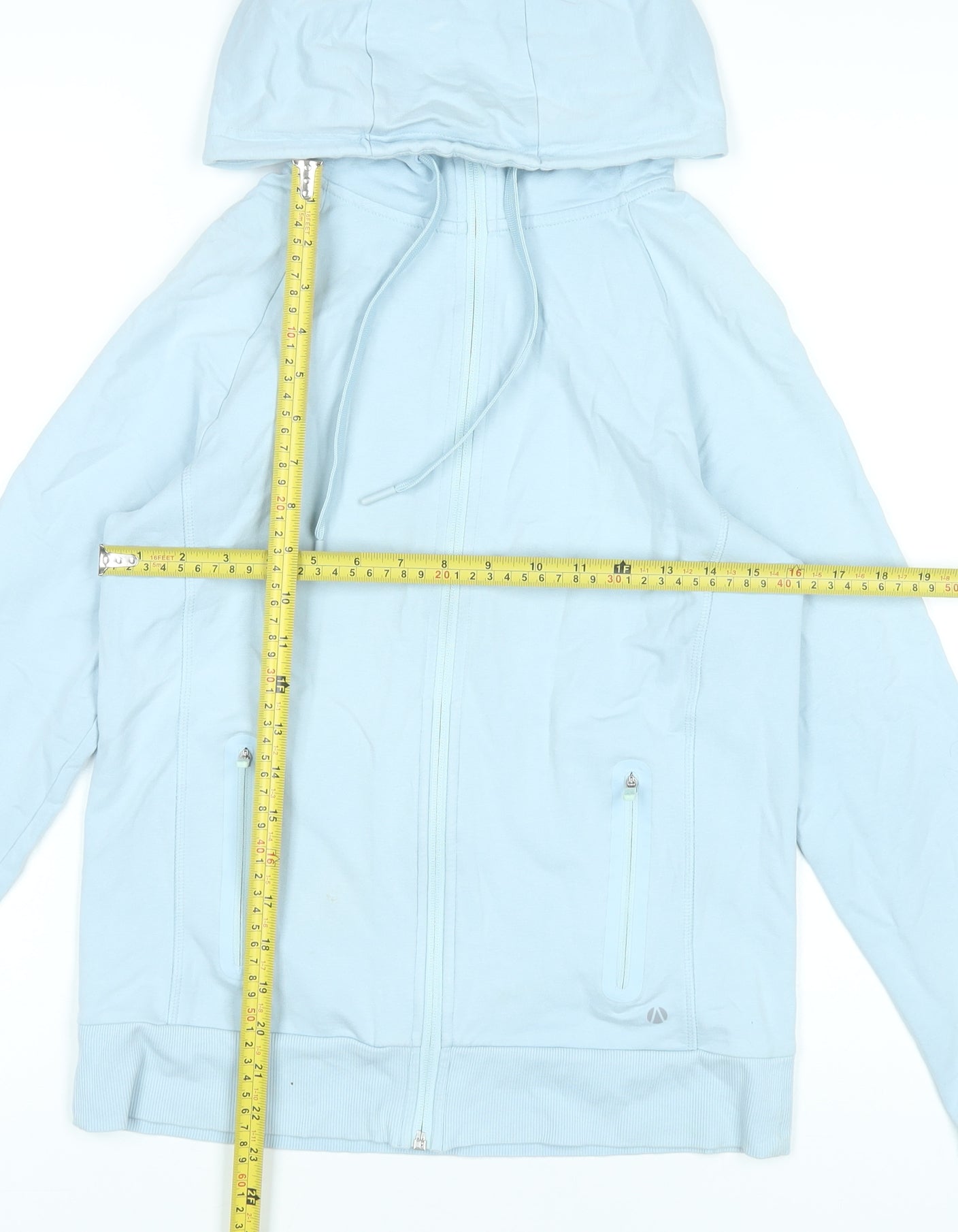 Marks and Spencer Women’s Blue Size 8 Full Zip Hoodie Cotton