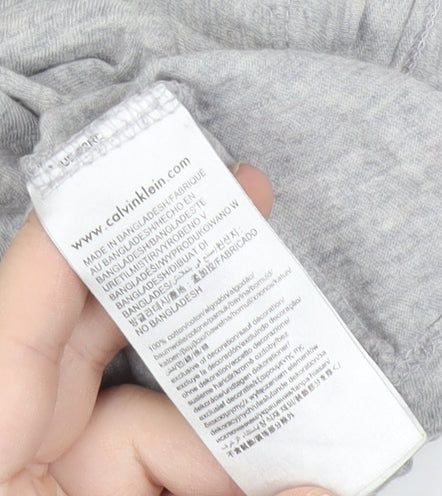 Calvin Klein Jeans Women’s Grey Cotton T-Shirt Size S Casual