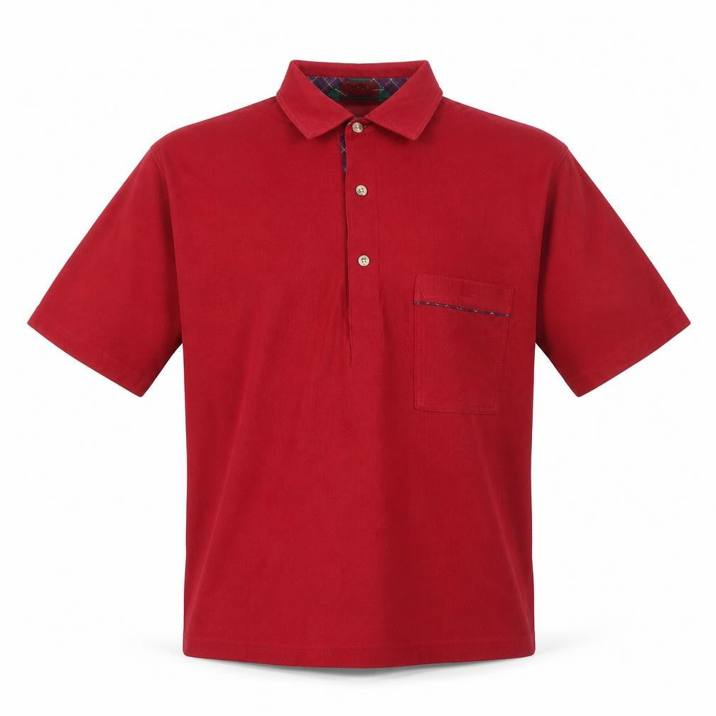 Wolsey Men's Red Cotton Blend Polo Shirt M Short Sleeve Classic Fit