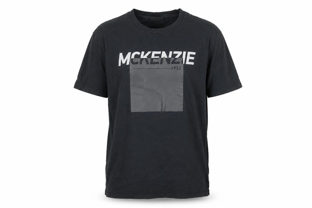 Mens UK Size L McKenzie Black  Cotton T-Shirt