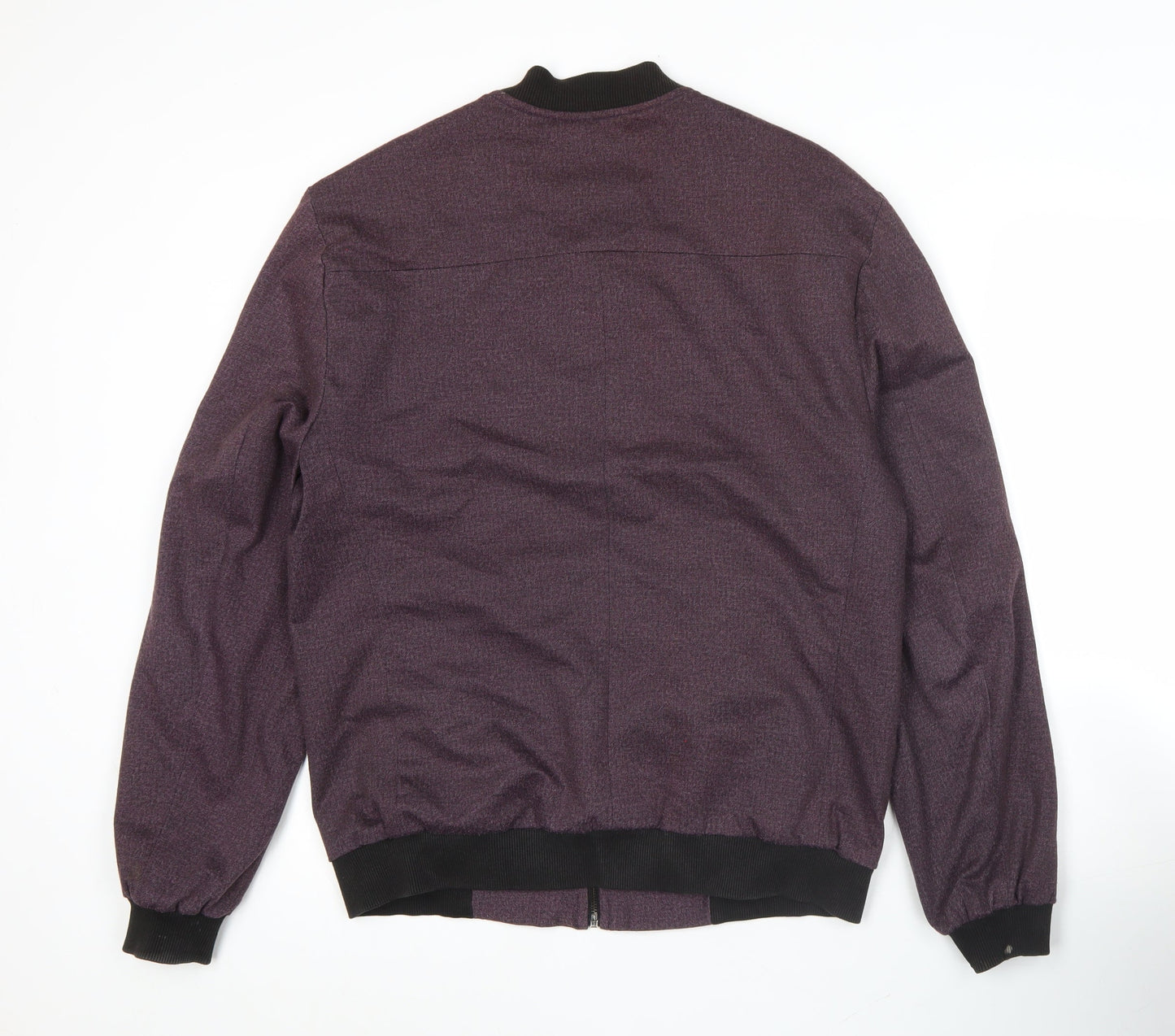 Swear & Mason Men's Purple Bomber Jacket Size M Full Zip Casual