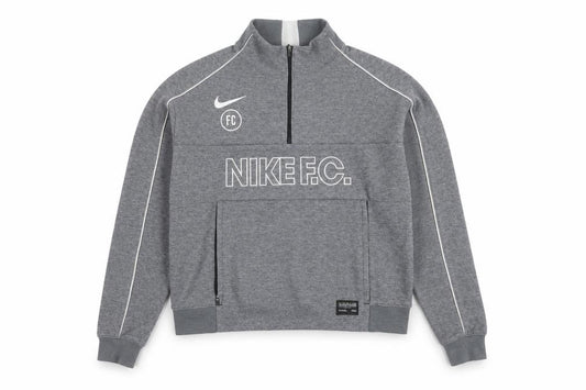 Nike Boys Grey XS Dri-Fit Half Zip Sweatshirt Football Training Top