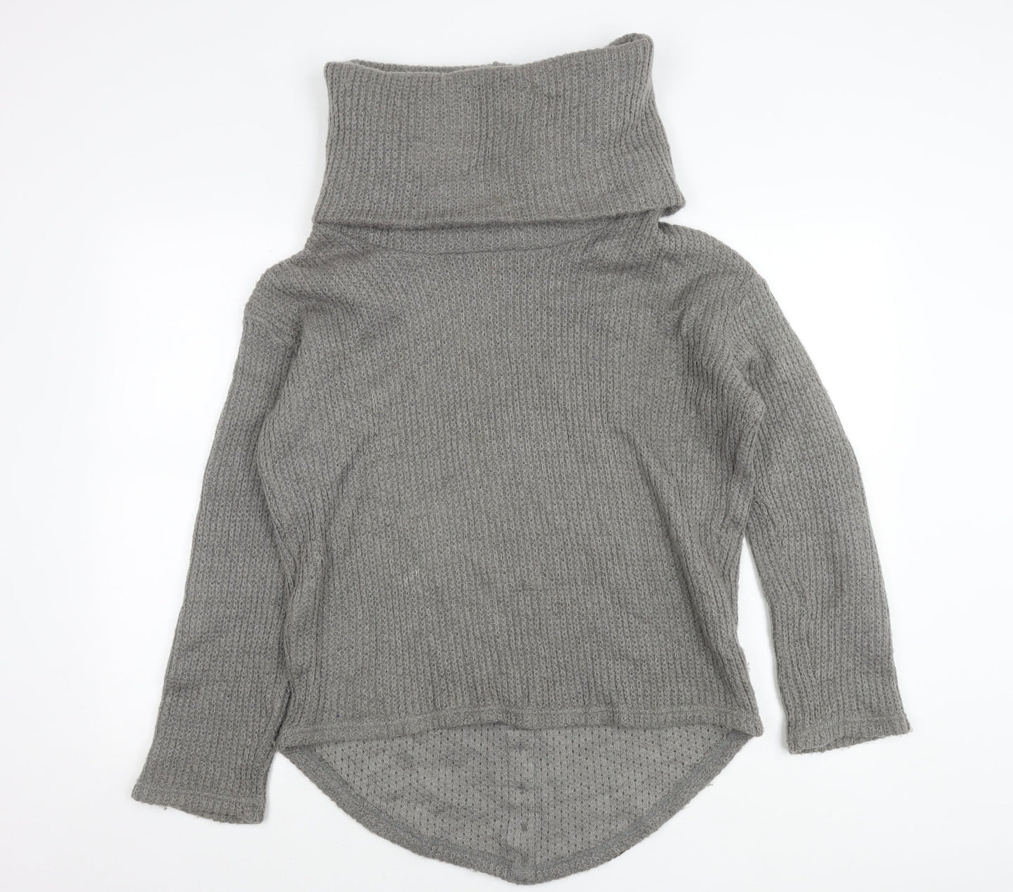 ONLY Womens Grey Cowl Neck Knit Pullover Jumper Size S