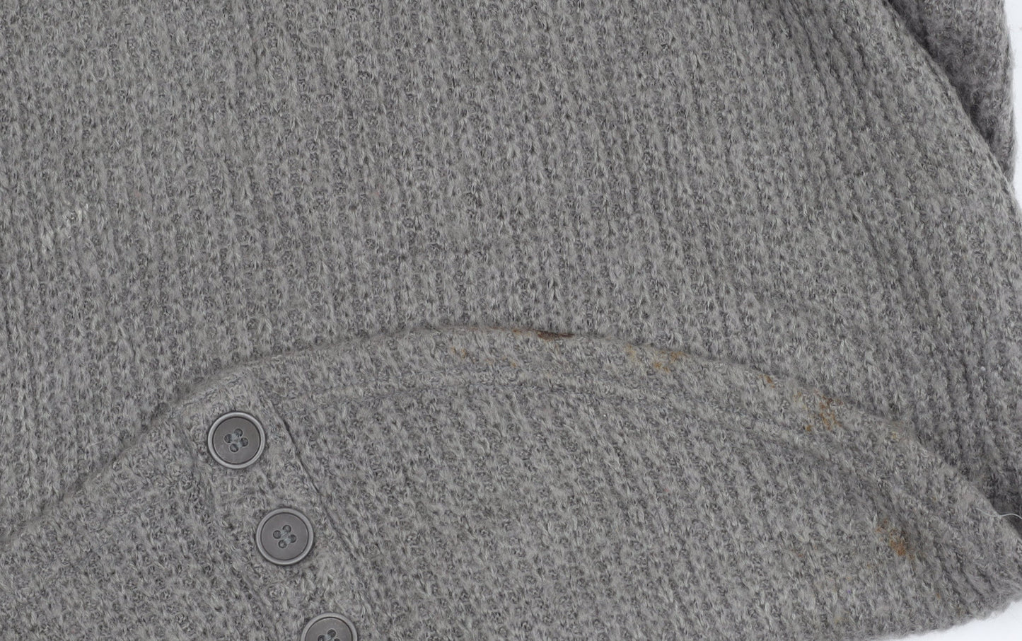 ONLY Womens Grey Cowl Neck Knit Pullover Jumper Size S
