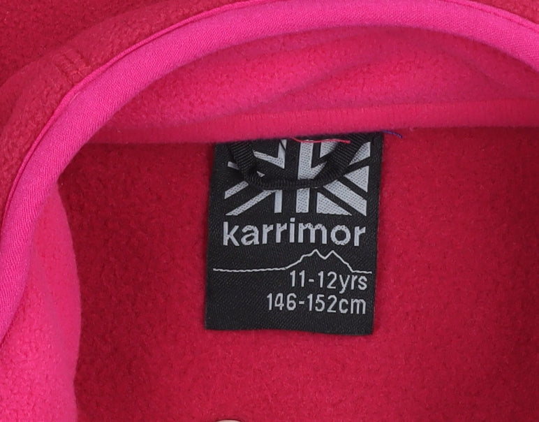 Karrimor Girls Pink Fleece Full Zip Jacket 11-12 Years Outdoor Activewear
