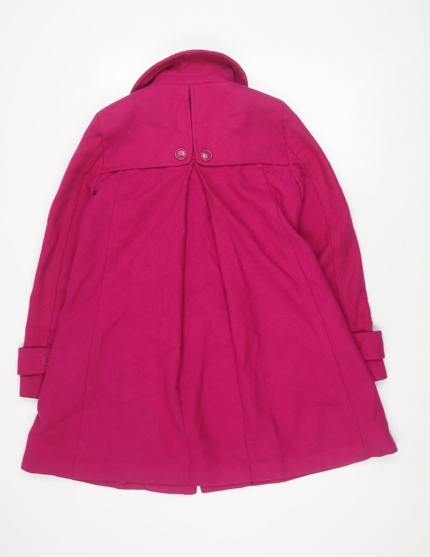 Warehouse Women’s Pink Wool Blend Mid-Length Coat Size 10