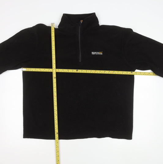 Regatta Mens Black XL Fleece Pullover Sweatshirt 1/4 Zip Outdoor