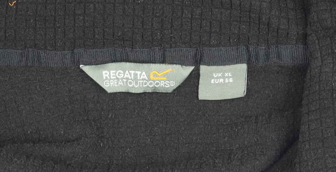 Regatta Mens Black XL Fleece Pullover Sweatshirt 1/4 Zip Outdoor