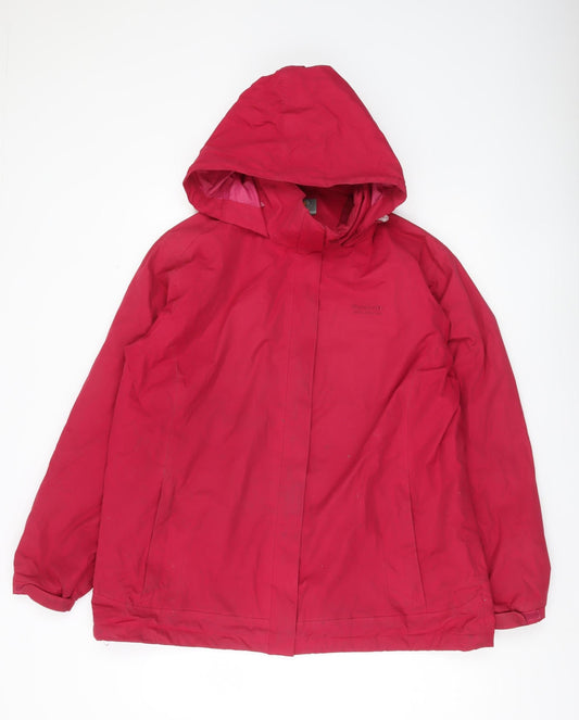 Regatta Womens Red Waterproof Rain Jacket Size 18 Hooded Outdoor