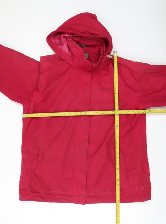 Regatta Womens Red Waterproof Rain Jacket Size 18 Hooded Outdoor