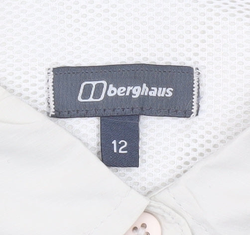 Berghaus Women's Beige Button-Up Shirt Size 12 Long Sleeve Outdoor