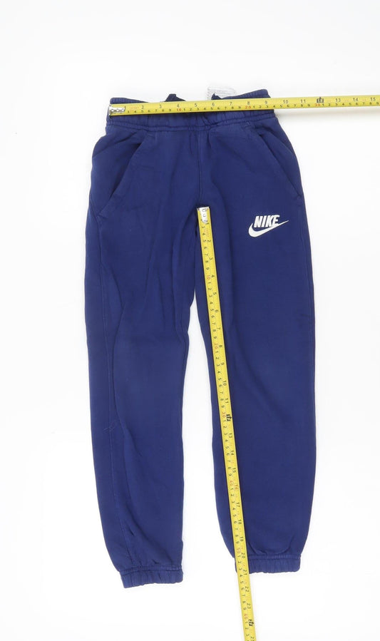 Nike Boys Blue XS Sweatpants Joggers Elastic Waist Pockets 6-8Y