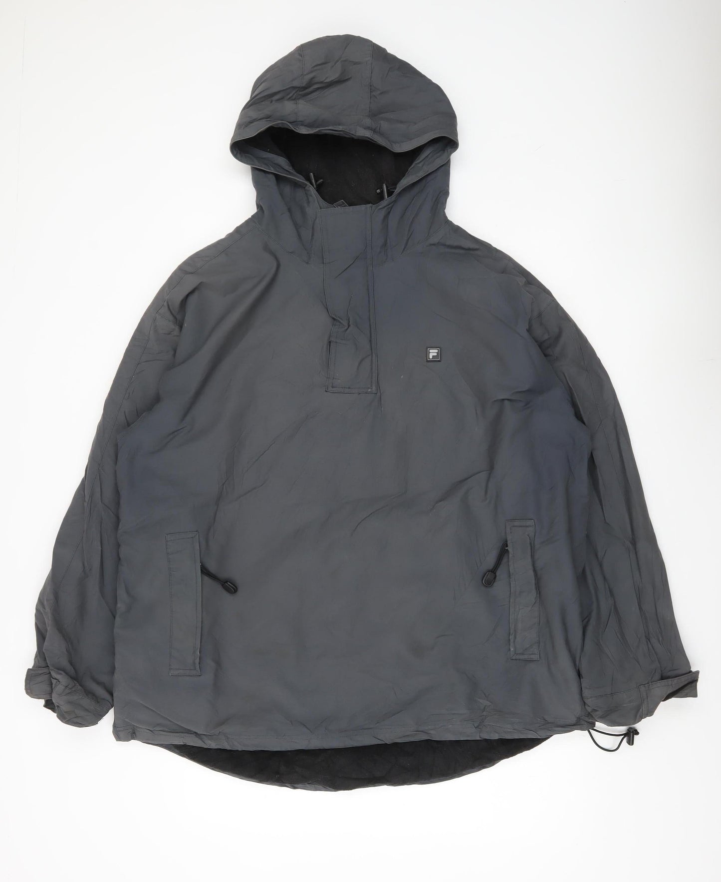 Fila Men’s Grey Anorak Jacket Size L Hooded Polyester Casual