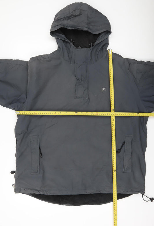 Fila Men’s Grey Anorak Jacket Size L Hooded Polyester Casual