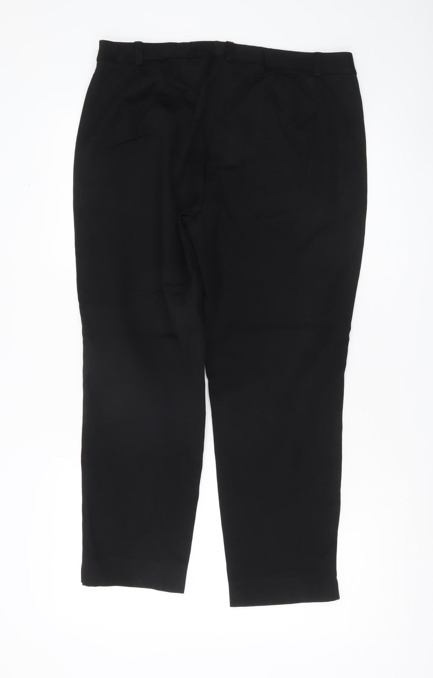 Marks and Spencer Womens Black Size 14 Straight Leg Work Trousers