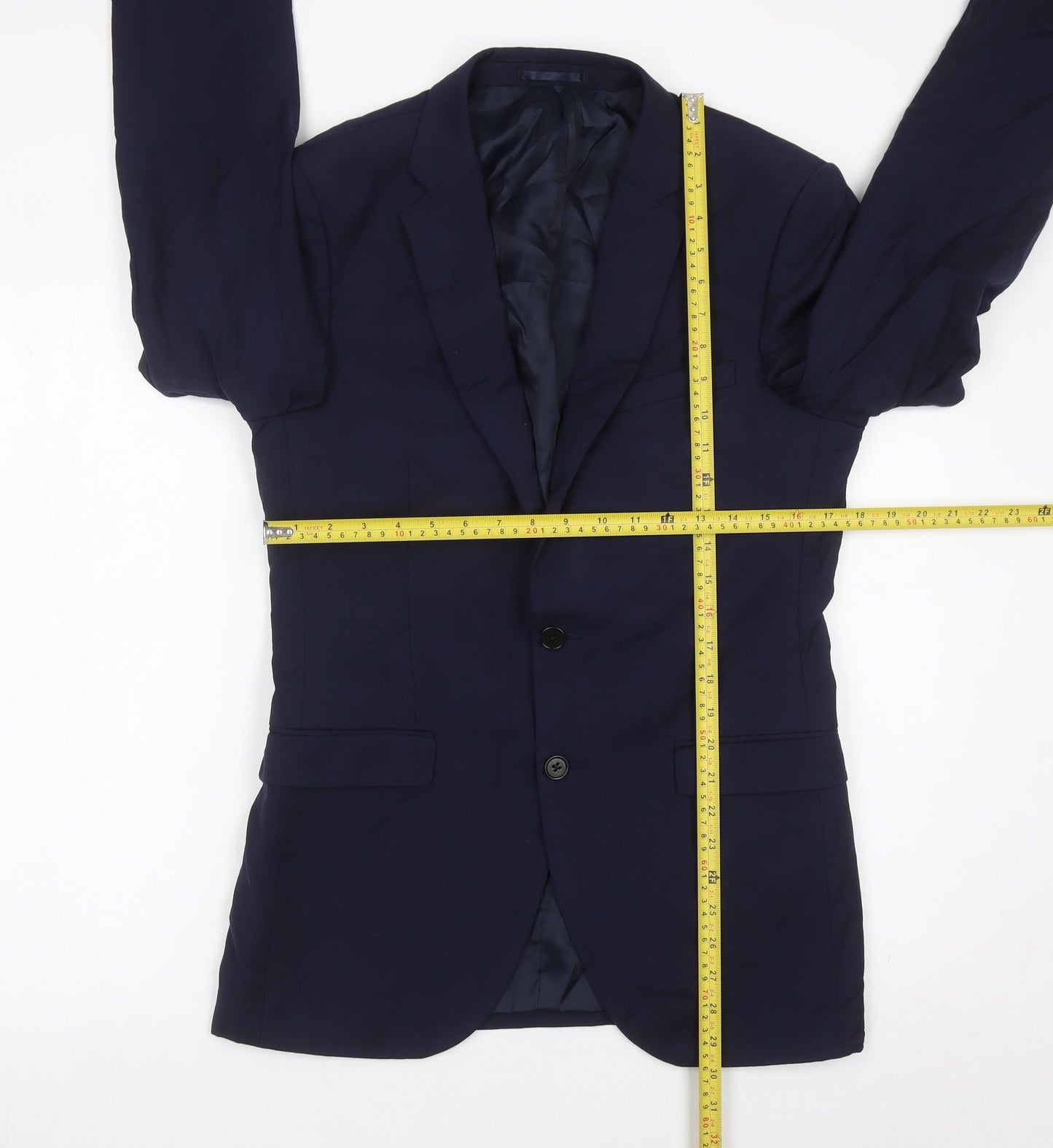 DKNY Men’s Blue Slim Fit Wool Blazer Jacket 38L