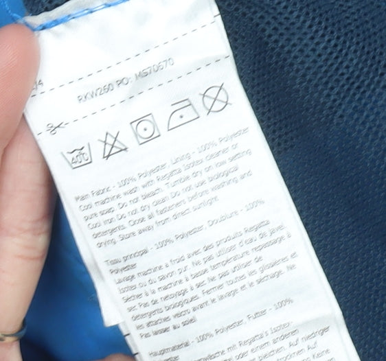 Regatta Boys Blue Waterproof Hooded Rain Coat Jacket 9-10 Years