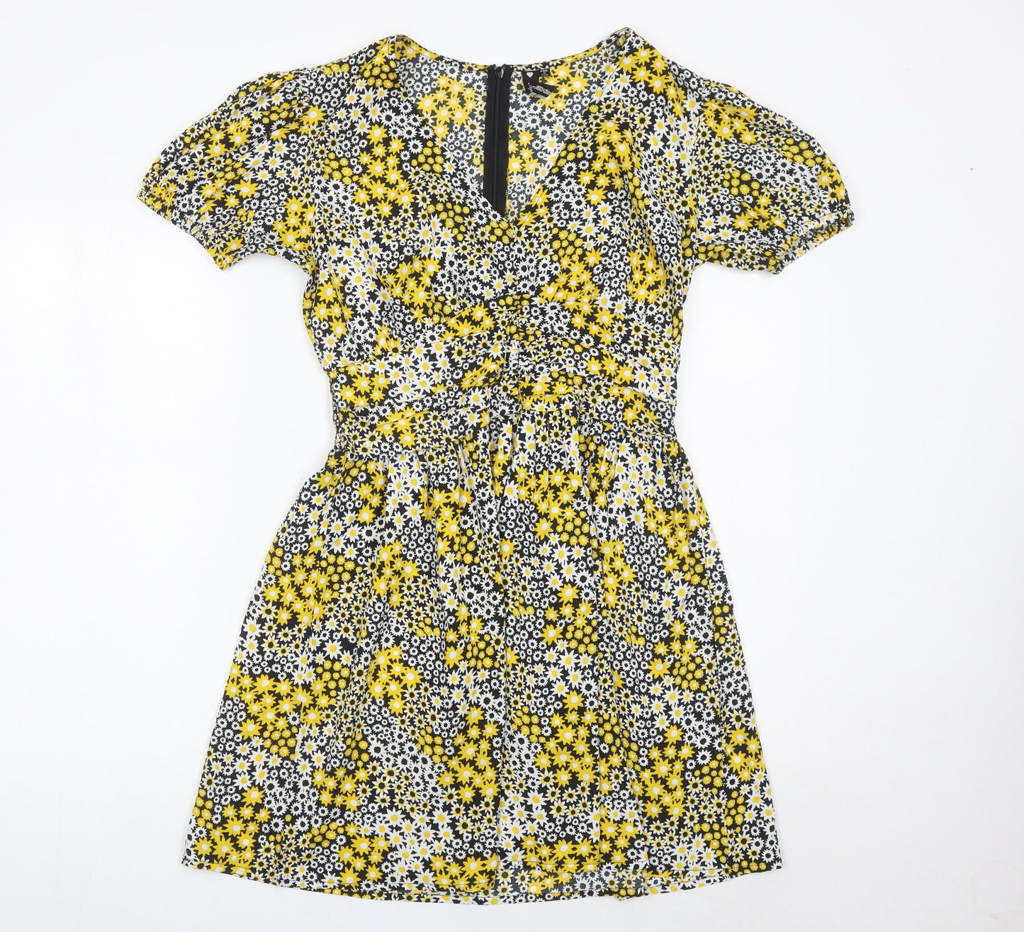 Influence Womens Multicoloured Floral Short A-Line Dress Size 12
