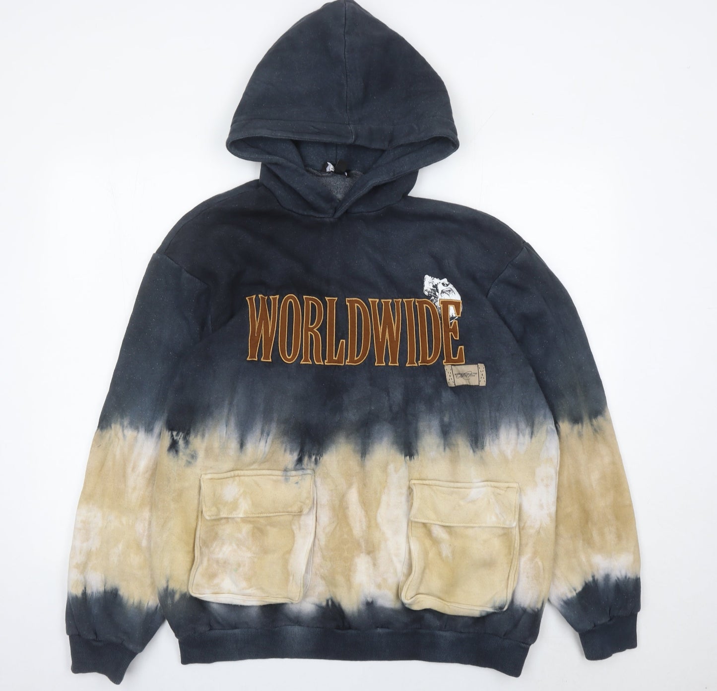 BoohooMAN Men’s Multicoloured Tie Dye Pullover Hoodie S