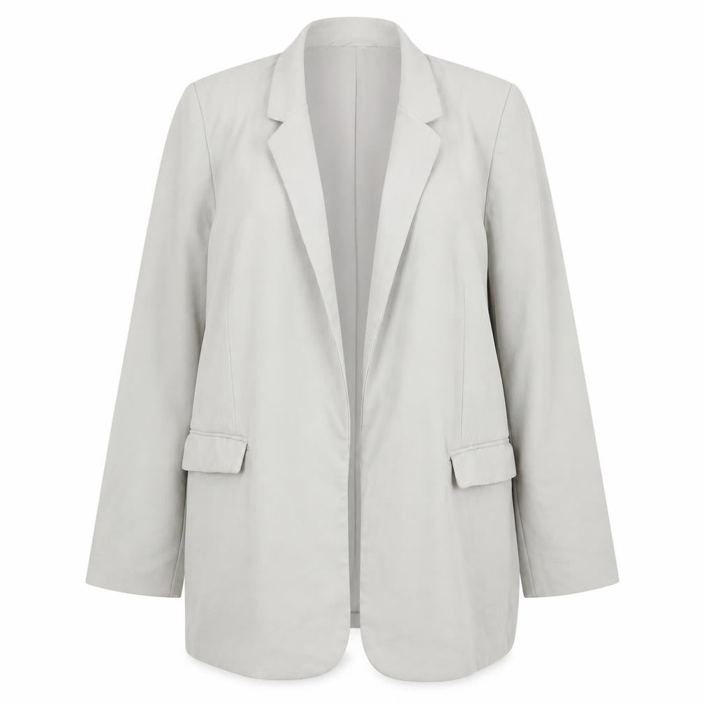 Marks and Spencer Women Grey Size 16 Regular Fit Blazer Jacket
