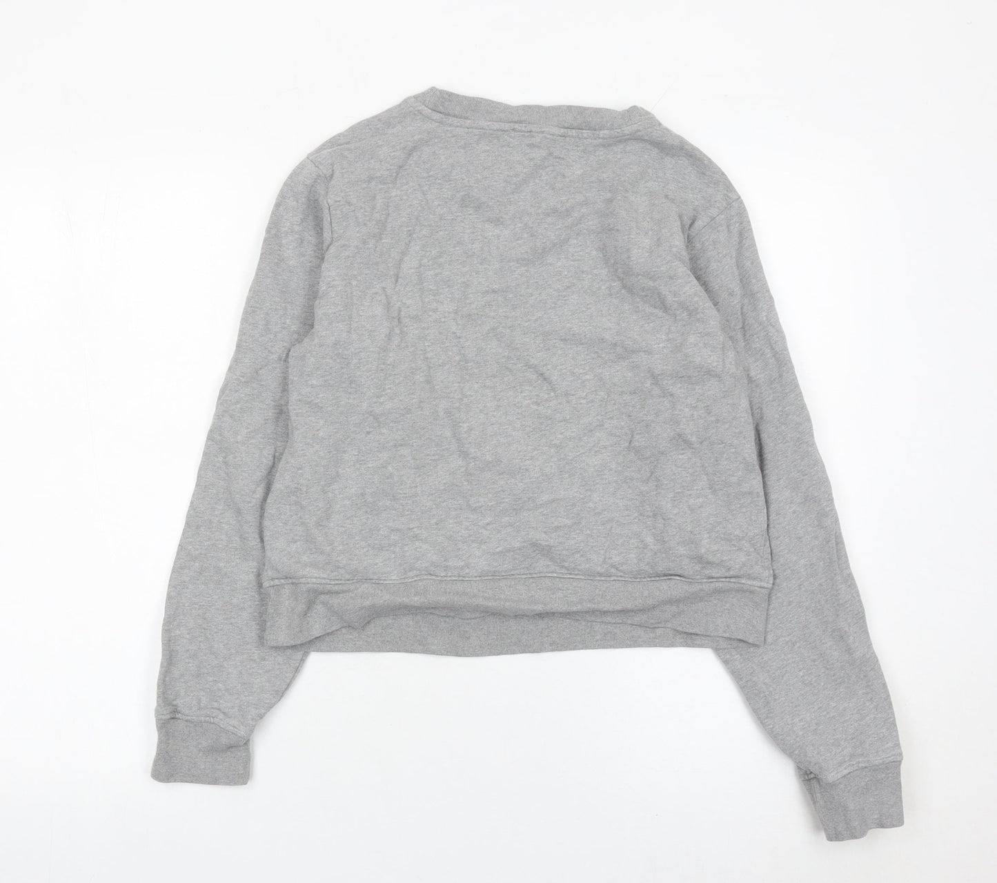 AllSaints Womens Grey Crew Neck Graphic Sweatshirt UK 10
