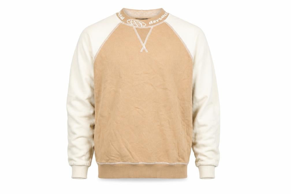 Front view of ASOS Men’s Beige Sweatshirt XS Crew Neck Long Sleeve Logo Accent