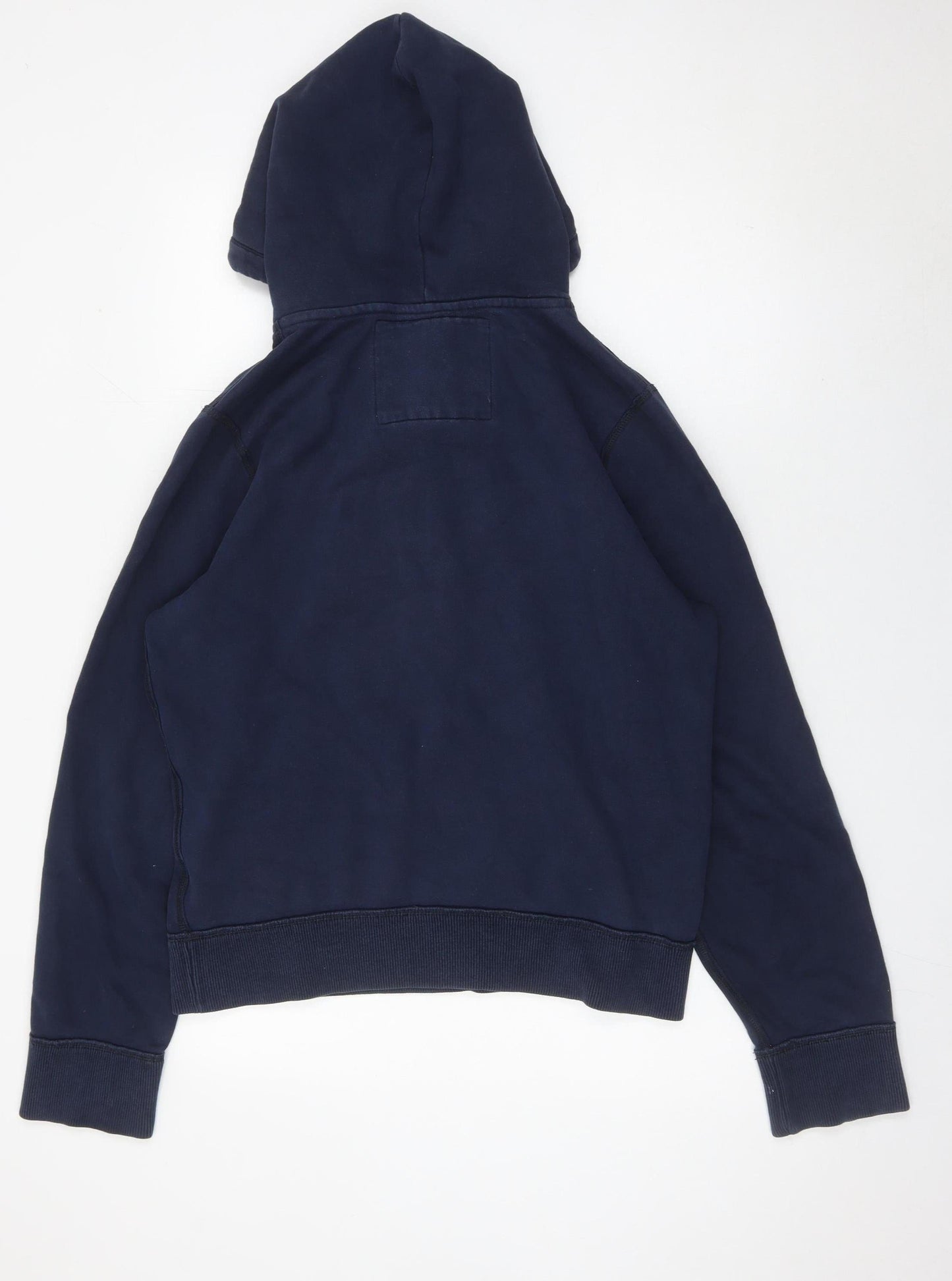 Abercrombie & Fitch Men's Blue Pullover Hoodie M Logo