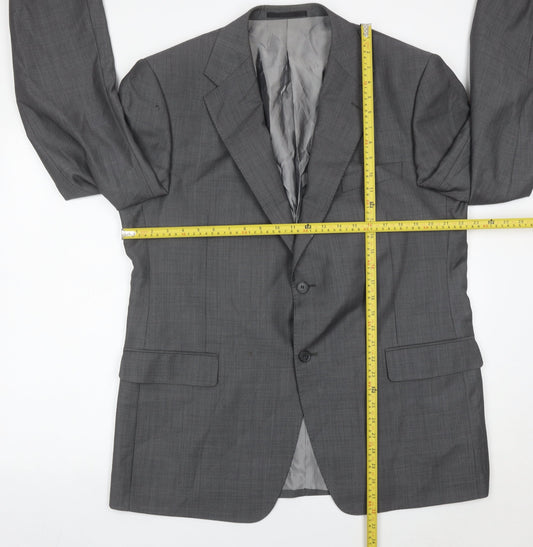 Marks and Spencer Men's Grey Wool Blazer Jacket 44in Chest Medium