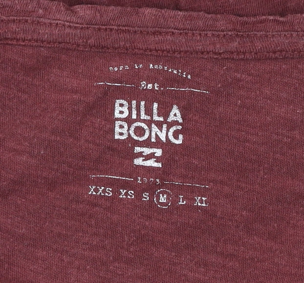 Billabong Womens Red M T-Shirt Casual Graphic Boho Beach Escape