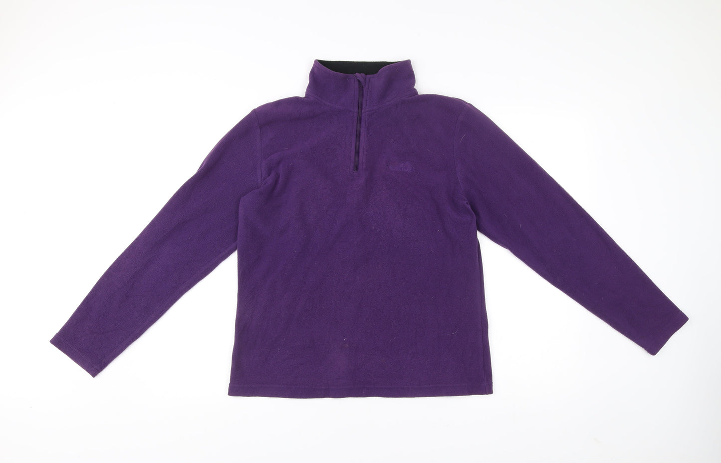 Freedom Trail Womens Purple Fleece Sweatshirt Size 12 1/4 Zip Outdoor
